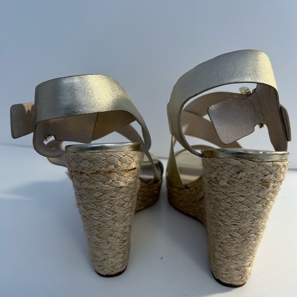 Michael Kors Metallic Gold Wedge Sandals - Picture 3 of 5